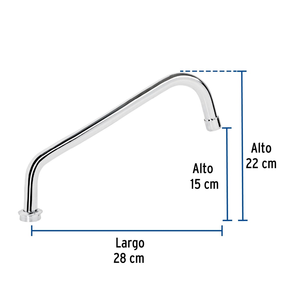 Cuello std repuesto para mezcladora fregadero AQF-86, Aqua