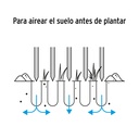 Cultivador forjado de 4 dientes para jardín, mango de 54'