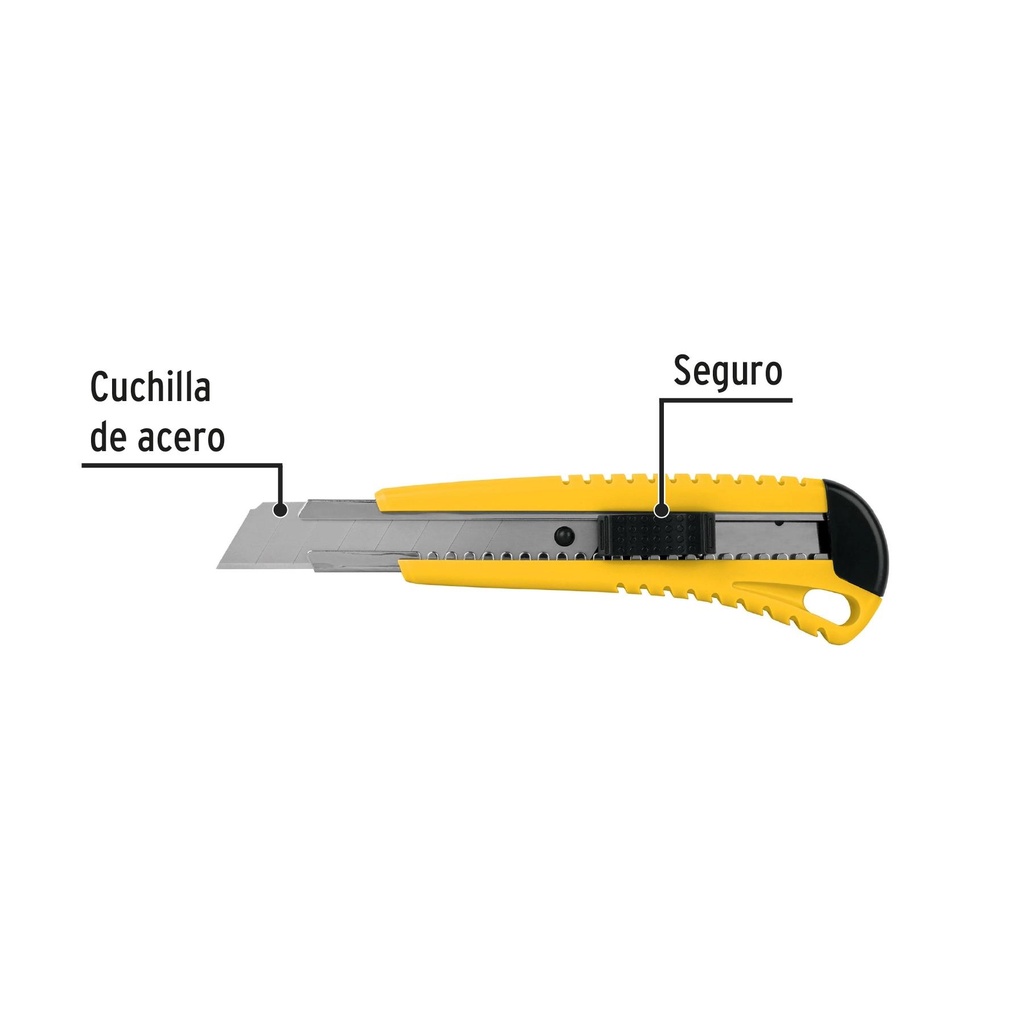 Cutter 18 mm plástico con alma metálica, Pretul