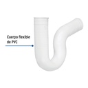 Céspol flexible para fregadero, PVC, 1-1/2', Foset