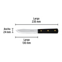 Cuchillo cebollero 5' mango de plástico, Pretul