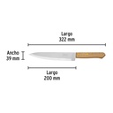 Cuchillo de chef 8' mango de madera, Pretul