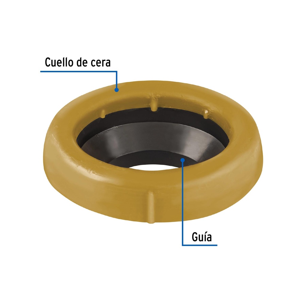 Cuello de cera con guía para WC, 170 g, Foset