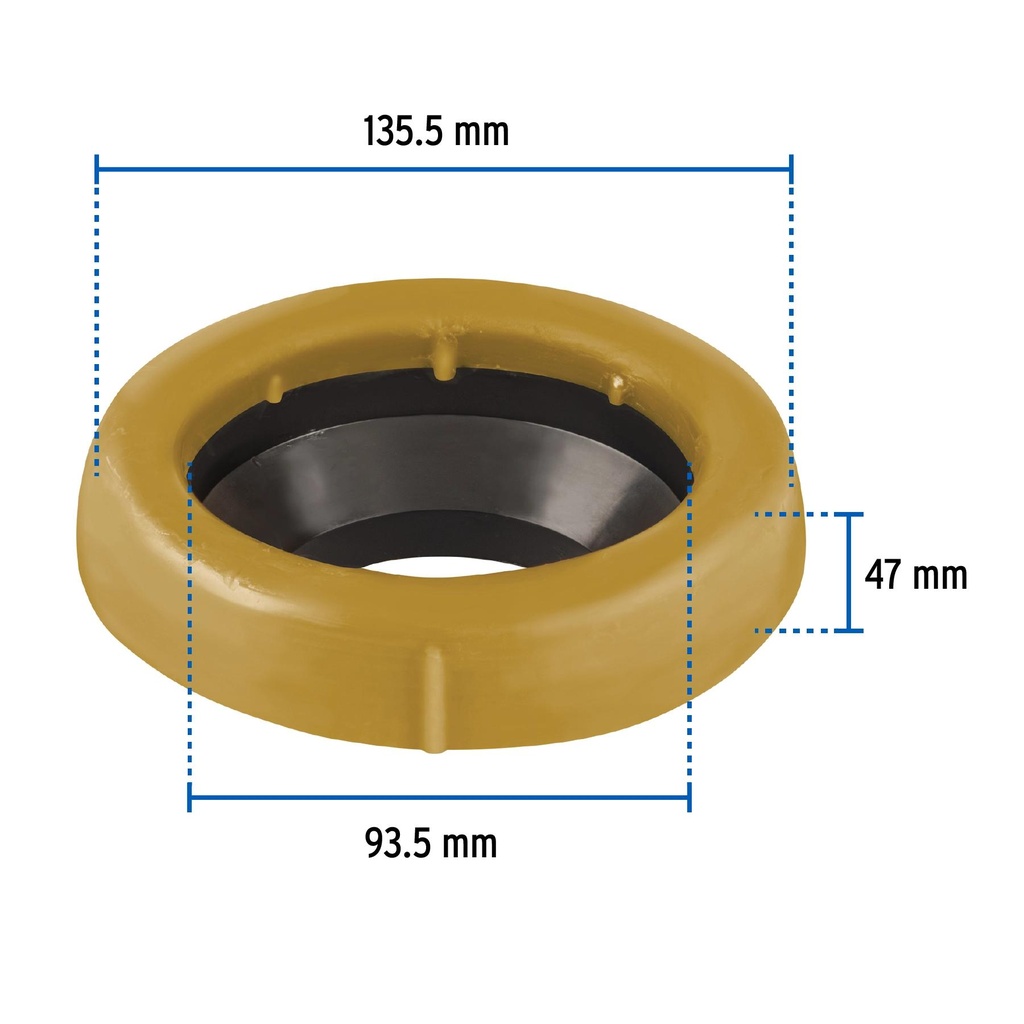 Cuello de cera con guía para WC, 170 g, Foset