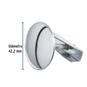 Cubretaladro cromo de 1-3/4' de acero inox, diámetro 43 mm