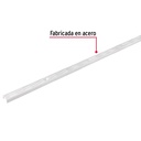 Cremallera doble blanca para ménsulas planas, 1.5m, Fiero