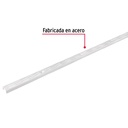 Cremallera doble blanca para ménsulas planas, 1m, Fiero