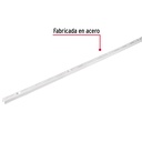 Cremallera sencilla blanca para ménsulas planas, 1m, Fiero