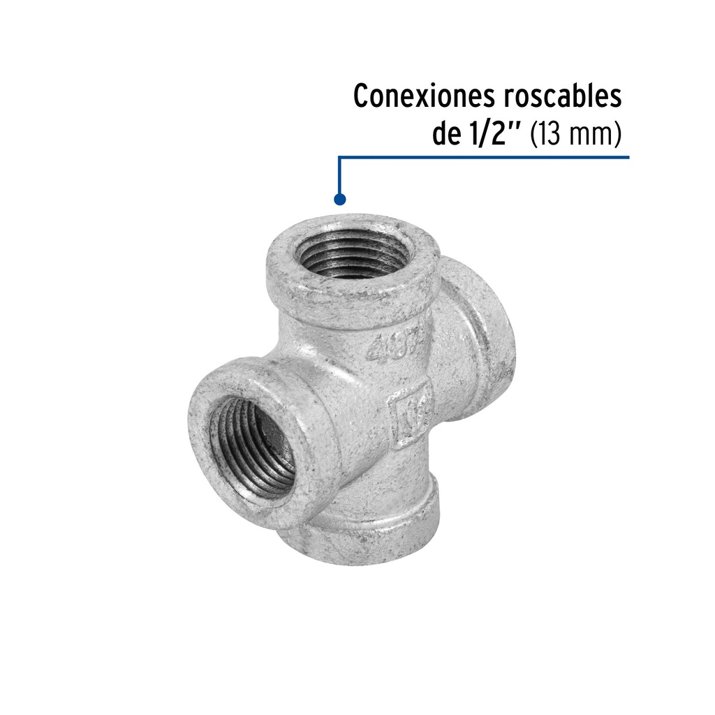 Cruz de acero galvanizado 1/2', Foset