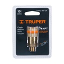 Cople de latón, cuerda 1/4 NPT, macho, Truper