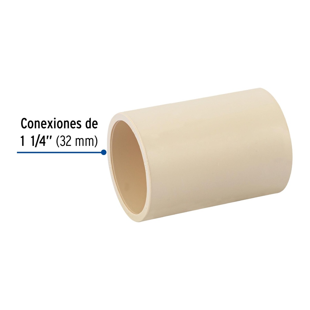 Cople de CPVC de 1-1/4', Foset