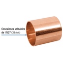 Cople de cobre de 1-1/2' sin ranura, Foset