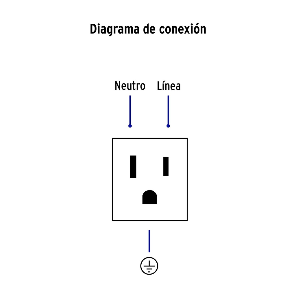 Contacto aterrizado, 1.5 módulos, línea Española, negro