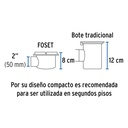 Coladera de ABS salida lateral y rejilla 5', 1/4 de vuelta