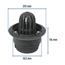 Coladera de hierro de cúpula para azotea, Foset