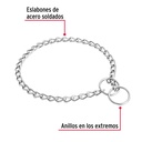 Collar de entrenamiento para perro, 45 cm, eslabón 2.5 mm