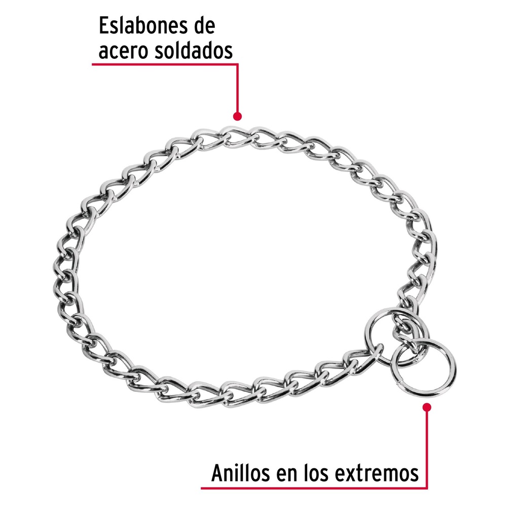 Collar de entrenamiento para perro, 55 cm, eslabón 3.5 mm