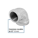 Codo 90° acero galvanizado de 1/2', Foset