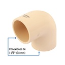 Codo 90° de CPVC de 1-1/2', Foset