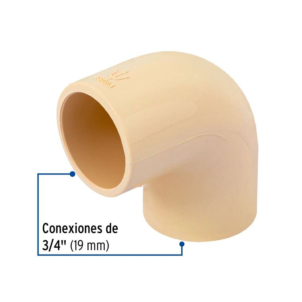 Codo 90° de CPVC de 3/4', Foset