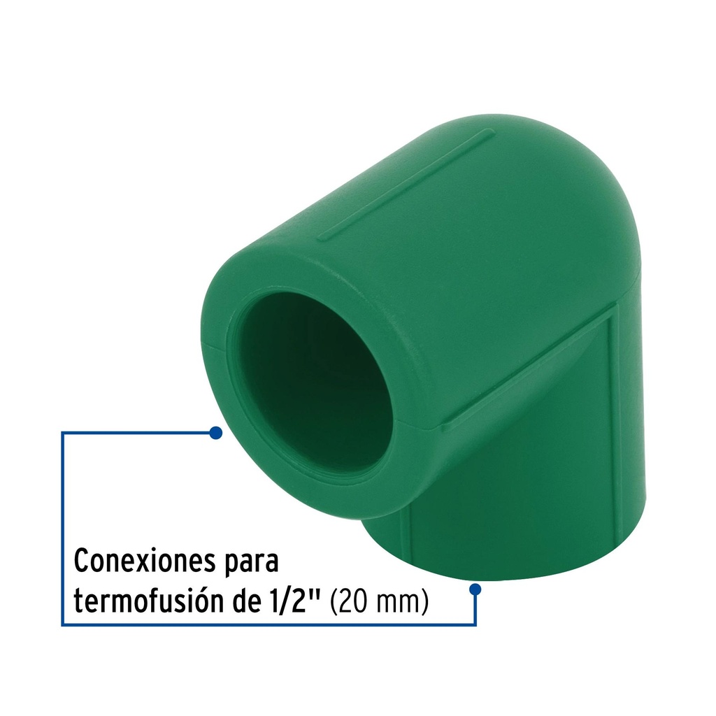 Codo 90° de PPR de 1/2', Foset