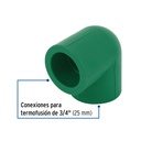 Codo 90° de PPR de 3/4', Foset