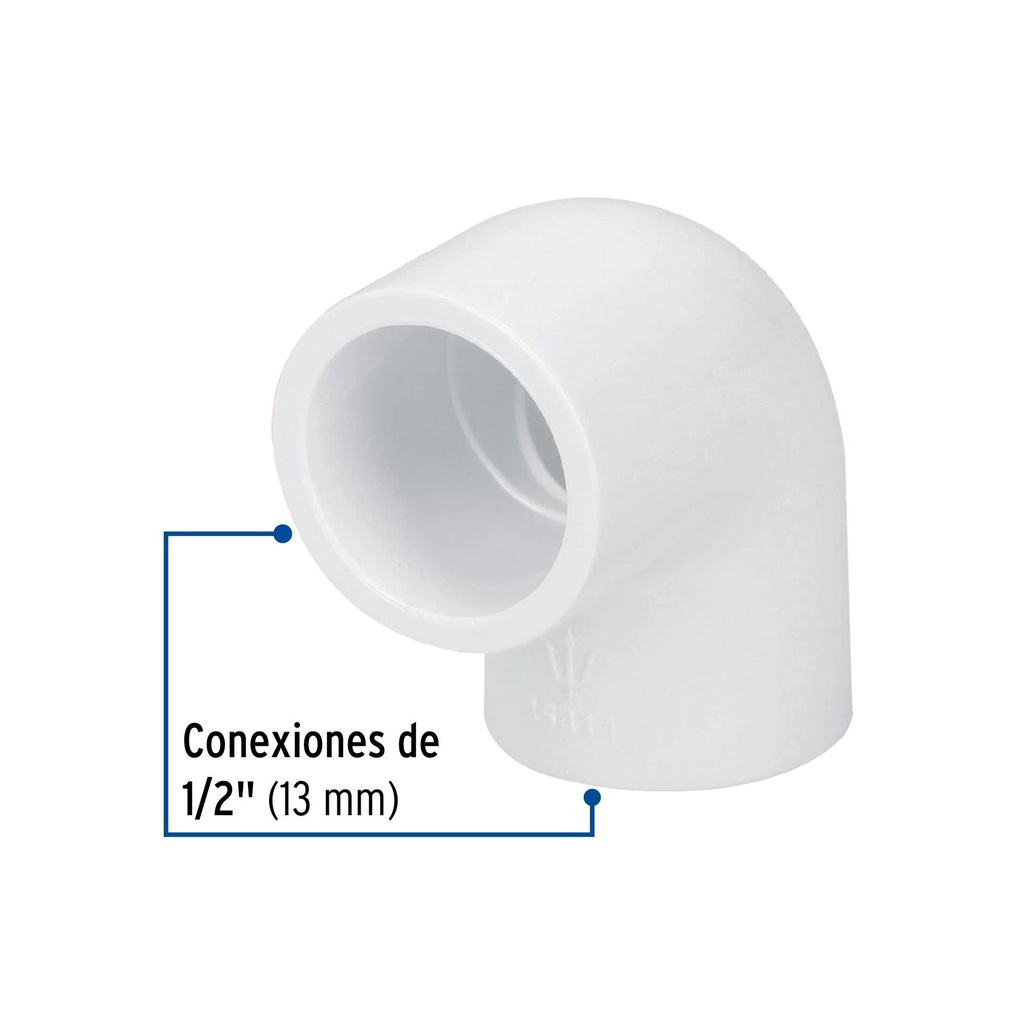 Codo 90° de PVC de 1/2', Foset