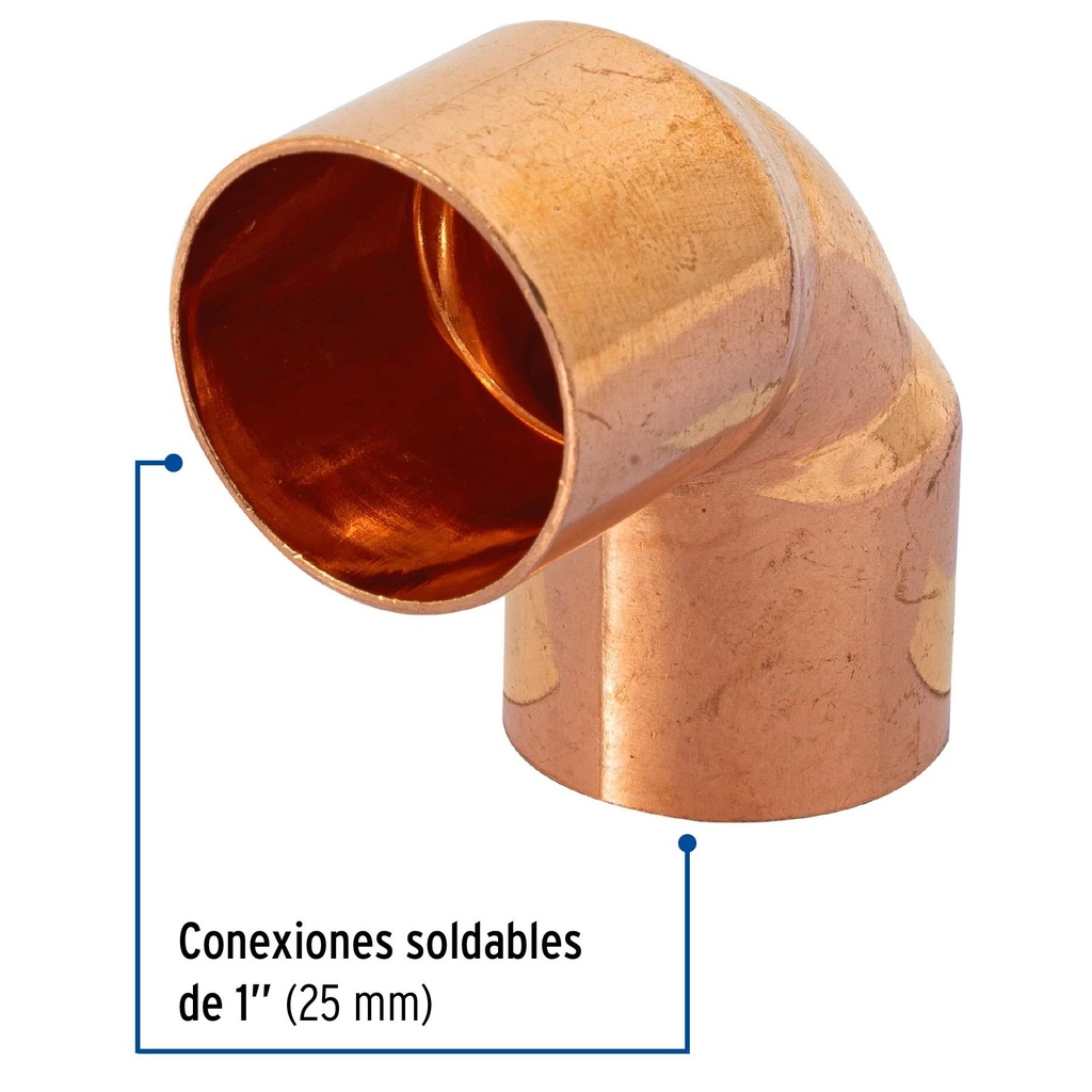 Codo de cobre 90° de 1', Foset Basic