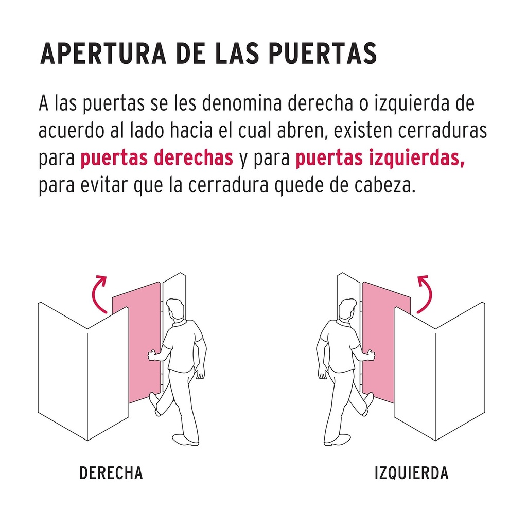 Cerradura electromecánica con botón, izquierda, Hermex