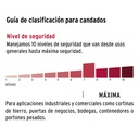 Candado de hierro 65 mm gancho protegido, llave anti-ganzúa