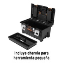 Caja p/herramienta 22' c/compartimentos y broches metálicos