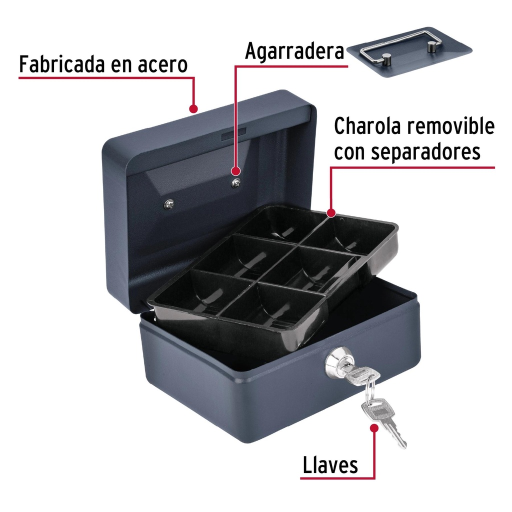 Caja para dinero, 15 cm, Hermex