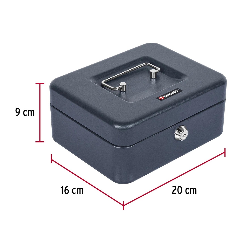 Caja para dinero, 20 cm, Hermex