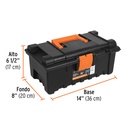 Caja para herramienta de 14' sin compartimentos, Truper