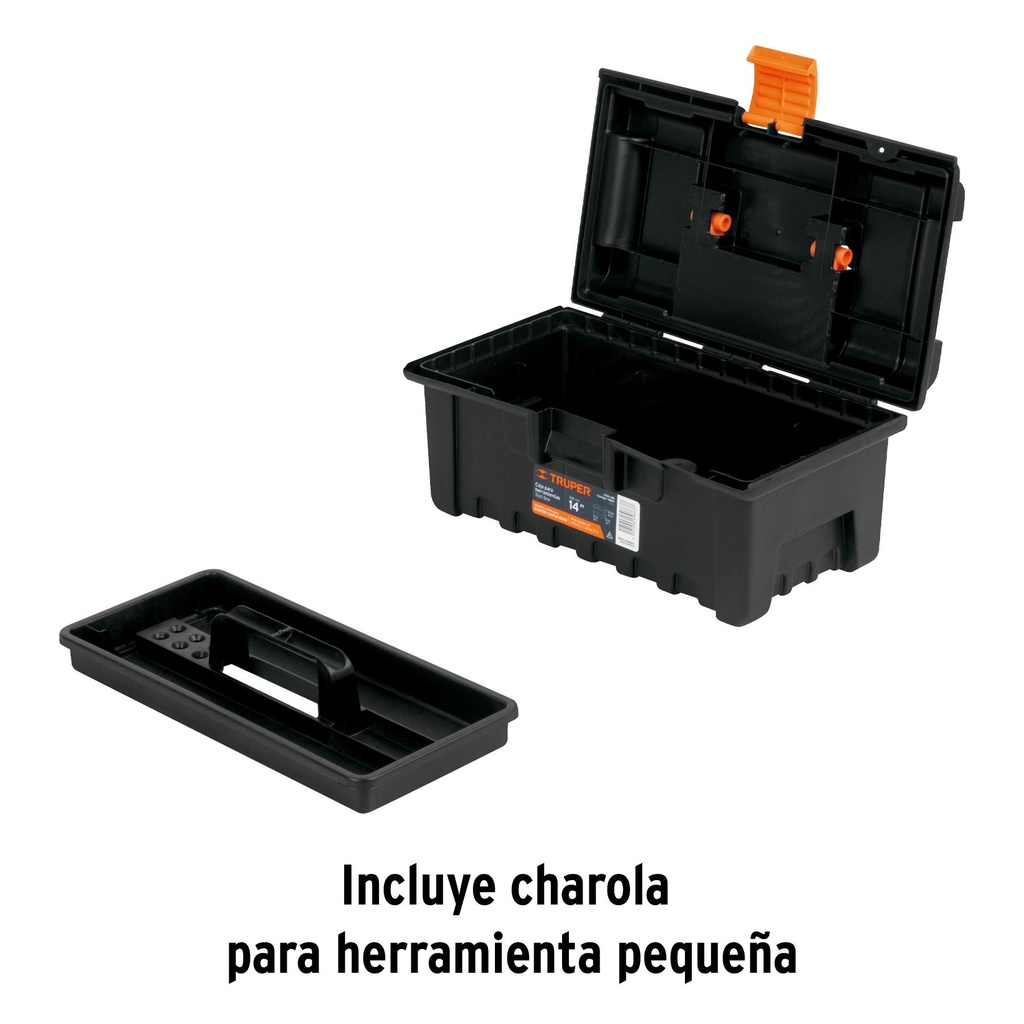 Caja para herramienta de 14' sin compartimentos, Truper