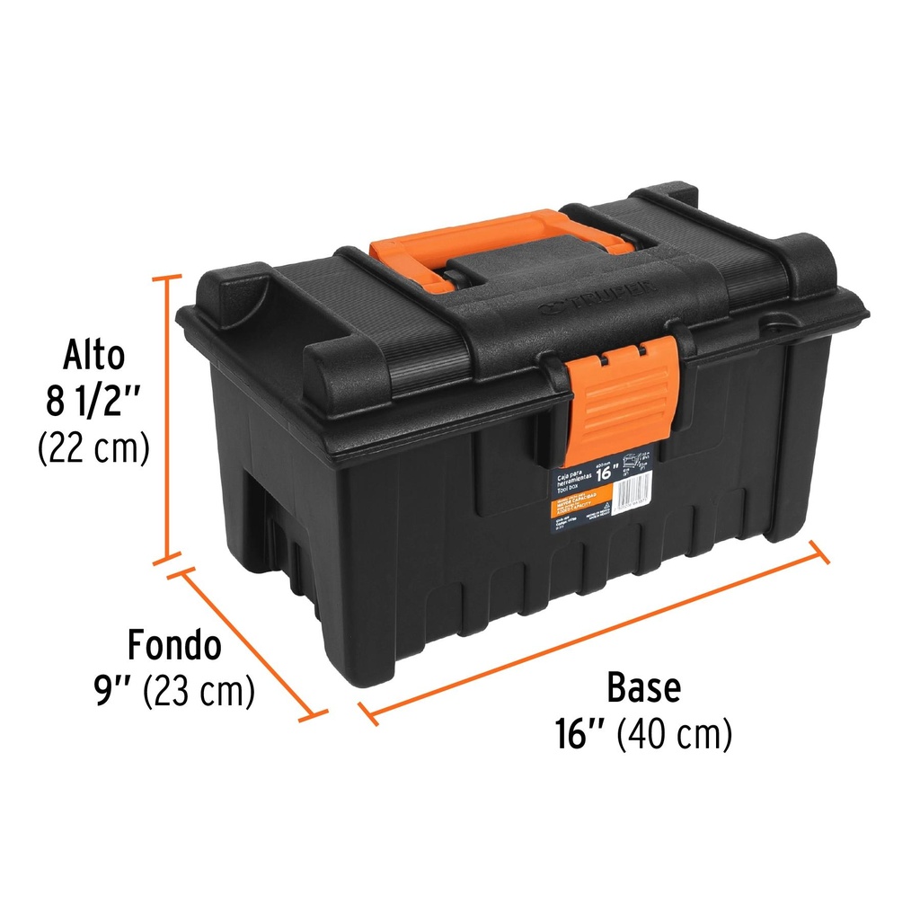 Caja para herramienta de 16' sin compartimentos, Truper