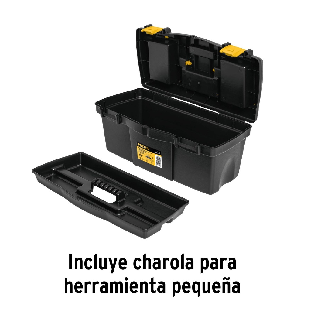 Caja para herramienta de 19' con compartimentos, Pretul