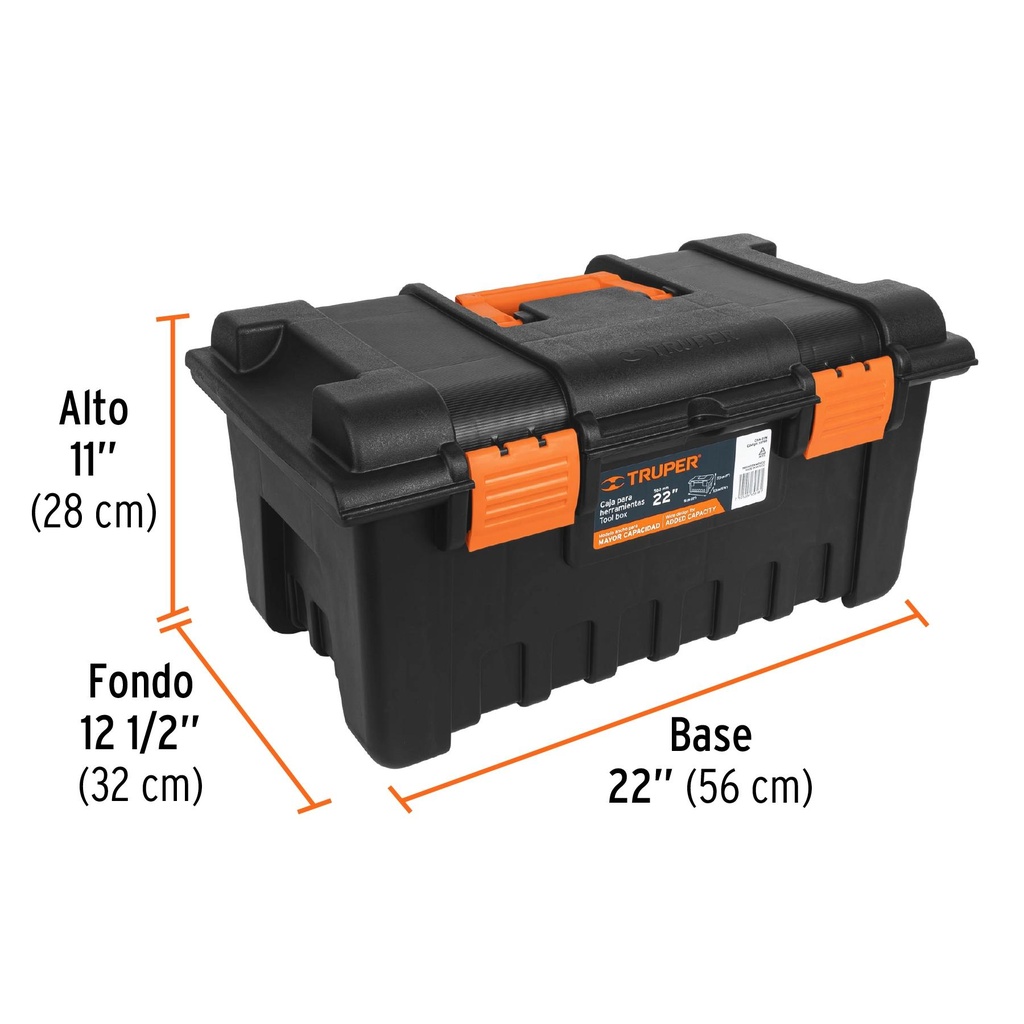 Caja para herramienta de 22' sin compartimentos, Truper