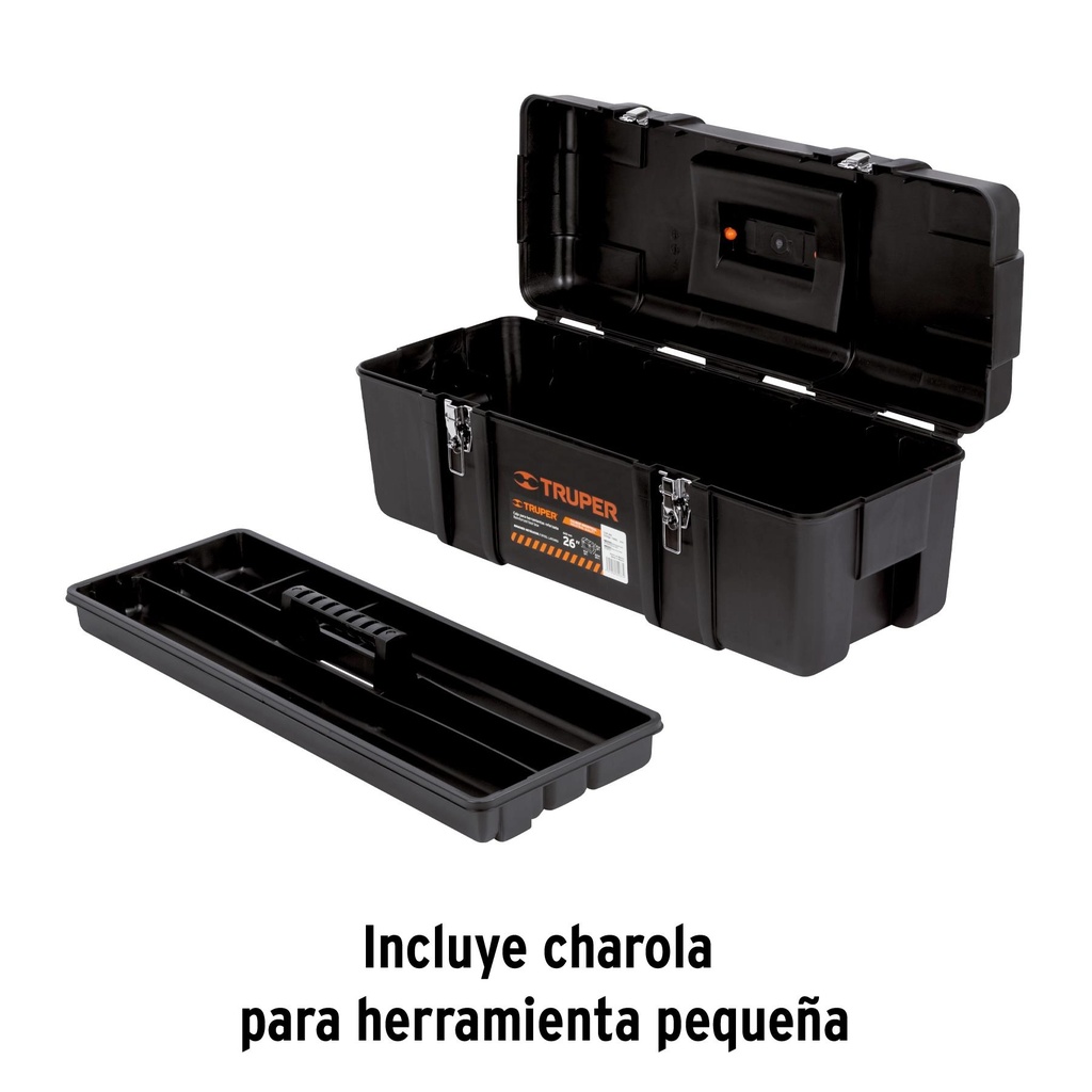 Caja para herramienta de 26' industrial, broches metálicos