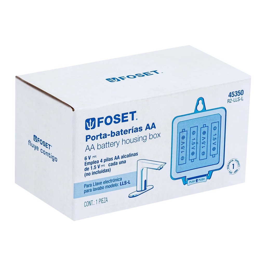 Caja porta pilas para llave de sensor LLS-L, Foset