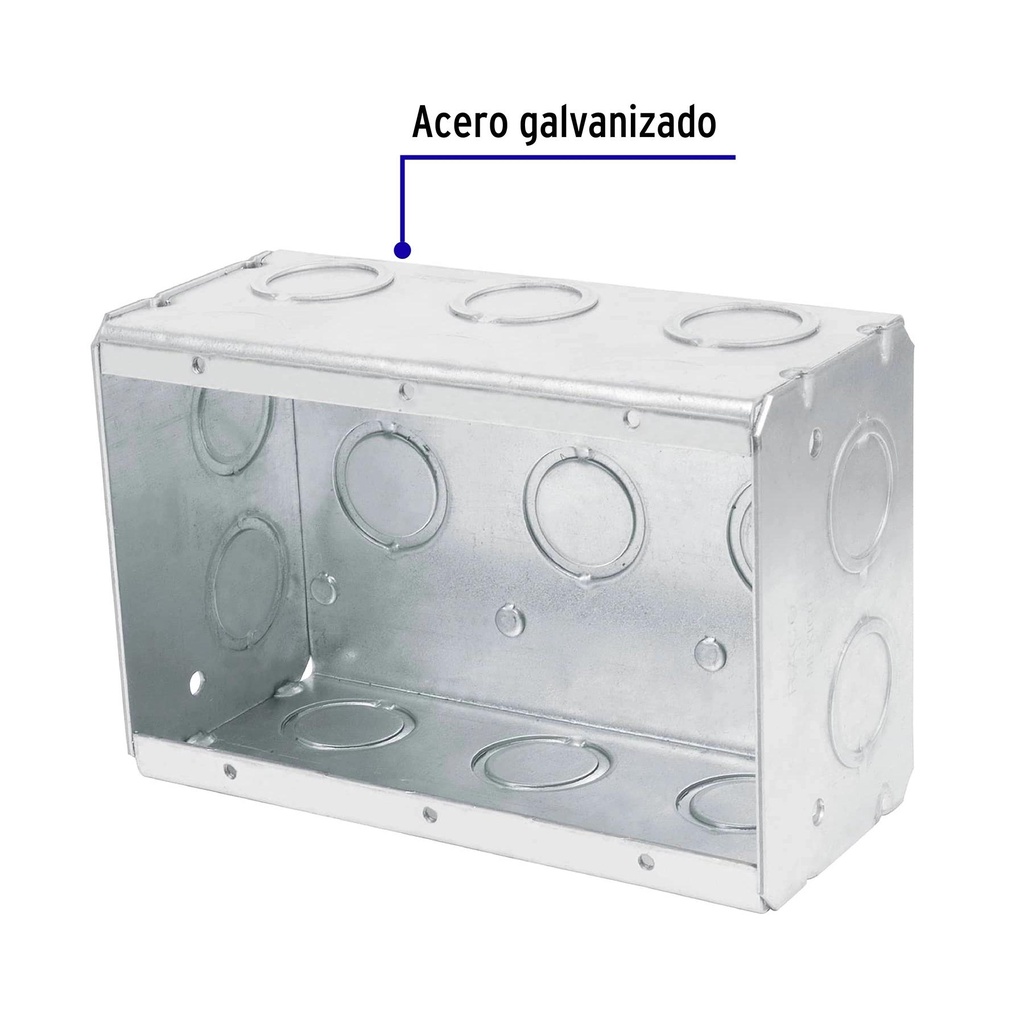 Caja triple 4' x 6' reforzada, Volteck