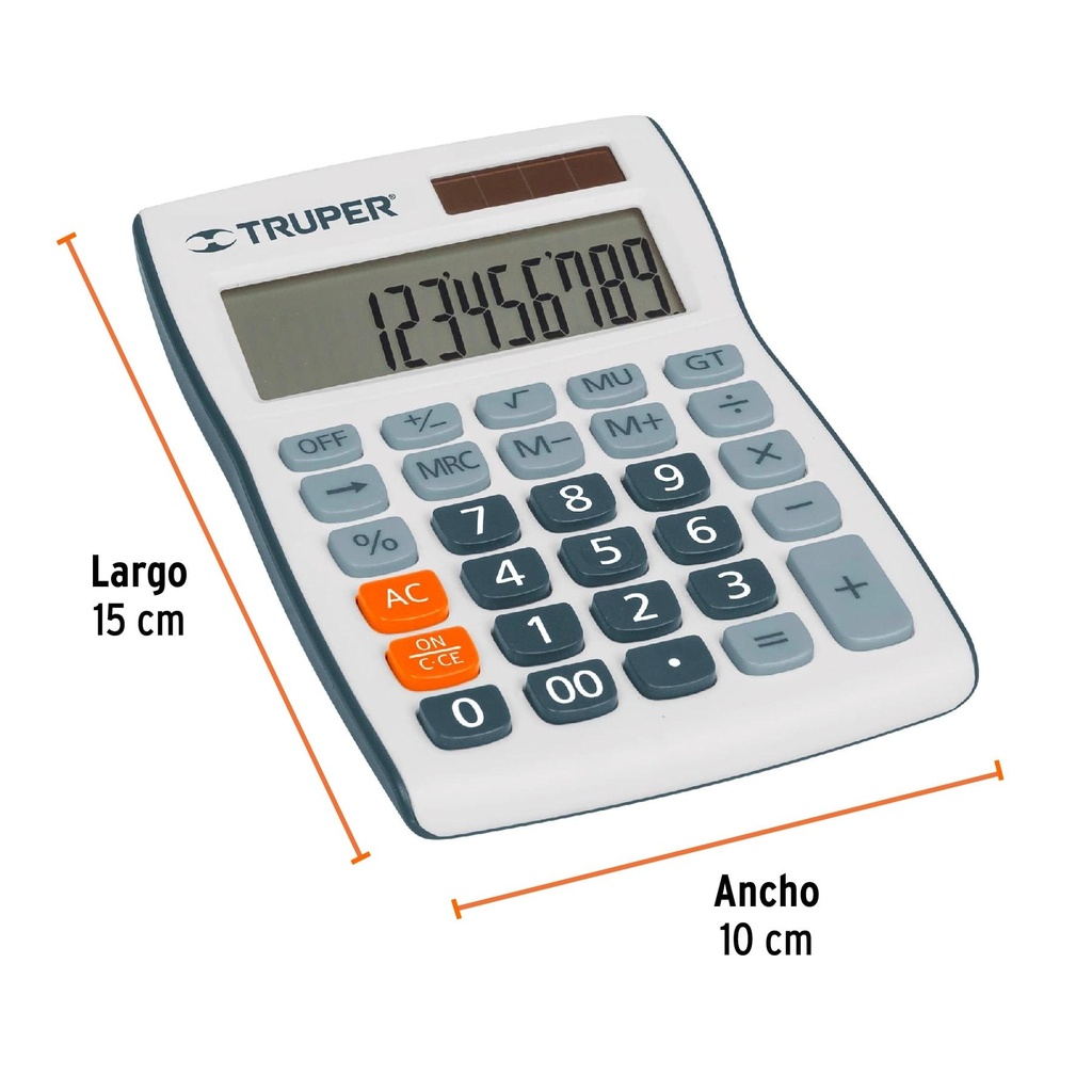 Calculadora 15 cm de escritorio, Truper