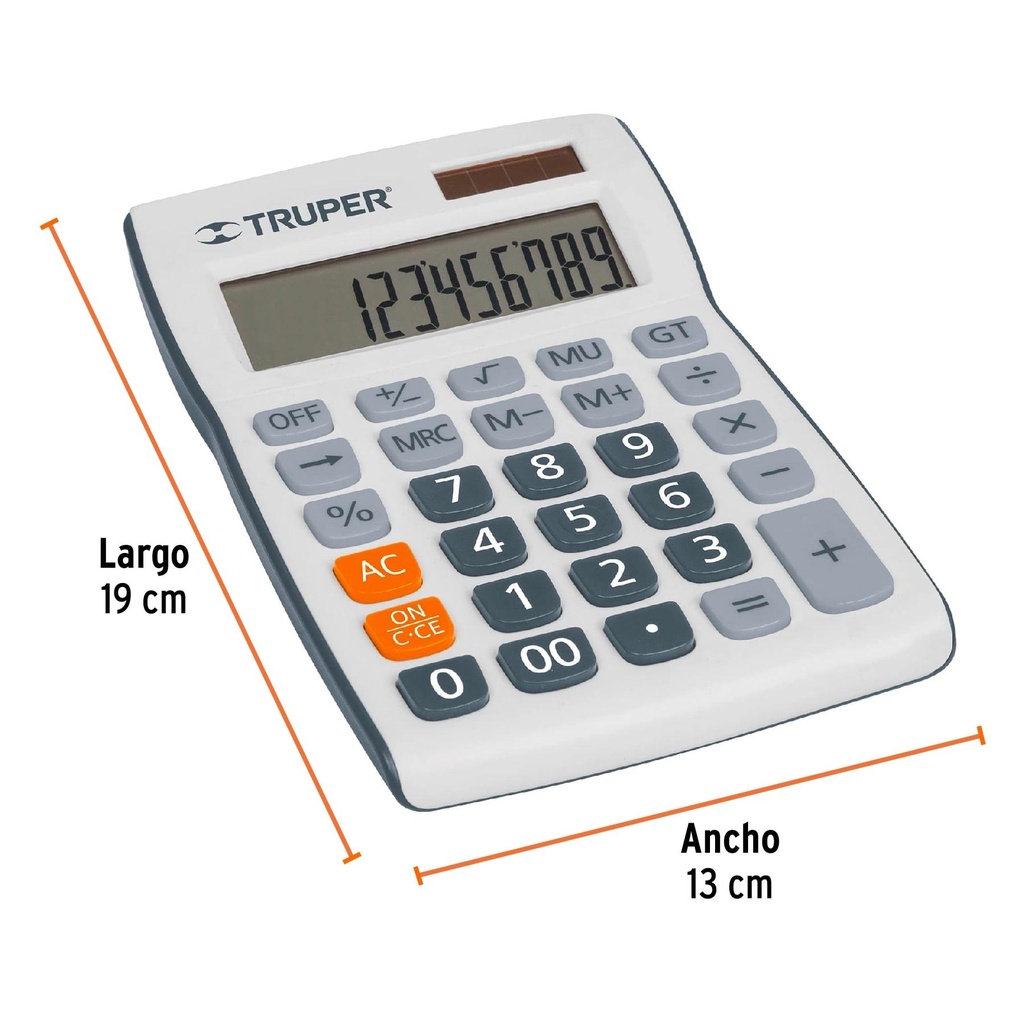 Calculadora 19 cm de escritorio, Truper