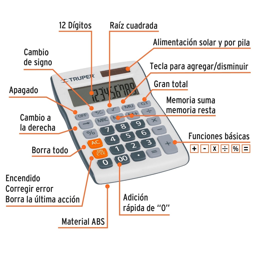 Calculadora de bolsillo, Truper