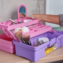 Caja cosmetiquera 14', rosa/morado, Pretul