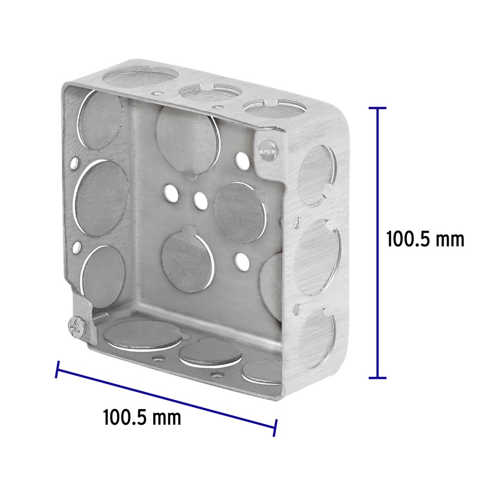 Caja cuadrada 4' x 4' reforzada, Volteck