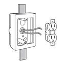 Caja de contactos para canaleta 3' x 5', blanca, Volteck