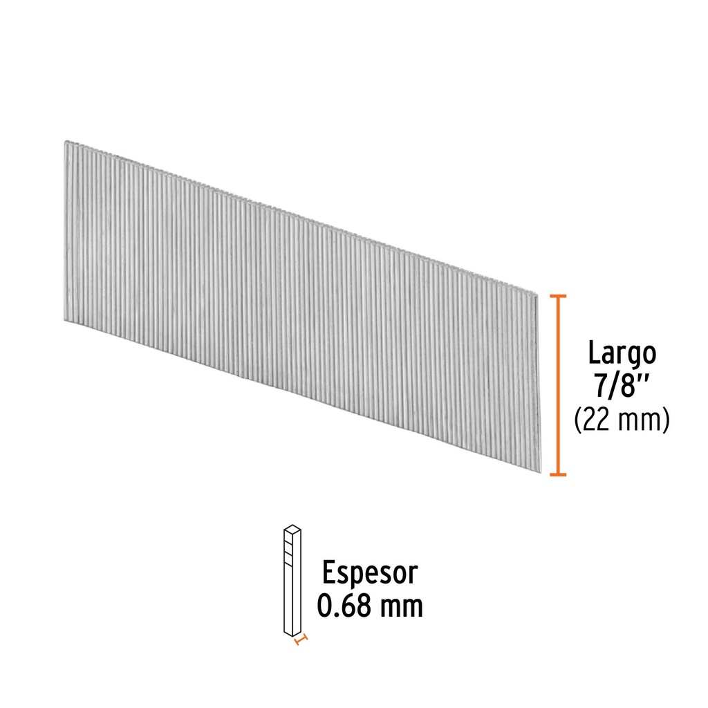 Caja con 10000 clavos calibre 23, 22 mm para CLNE-23, Truper