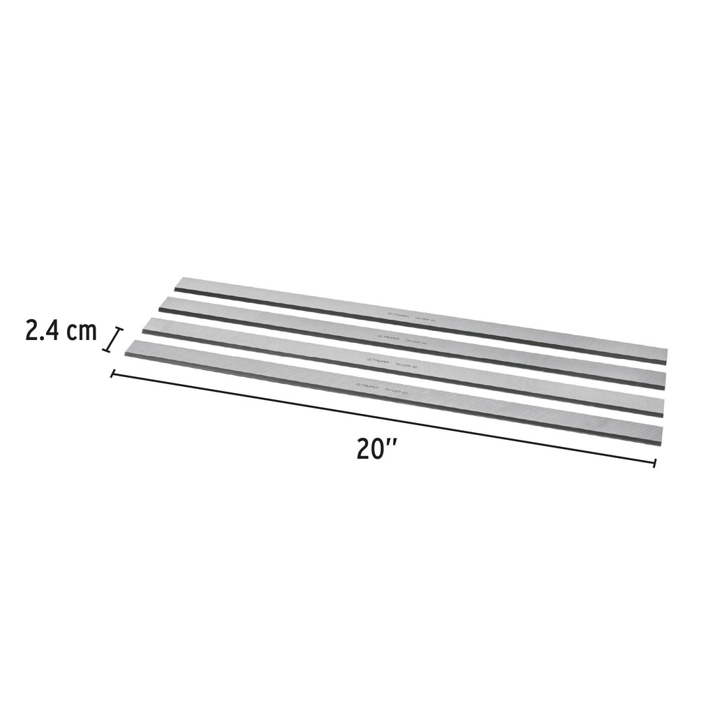 Caja con 4 cuchillas HSS para cepillo de piso CEP-20, Truper