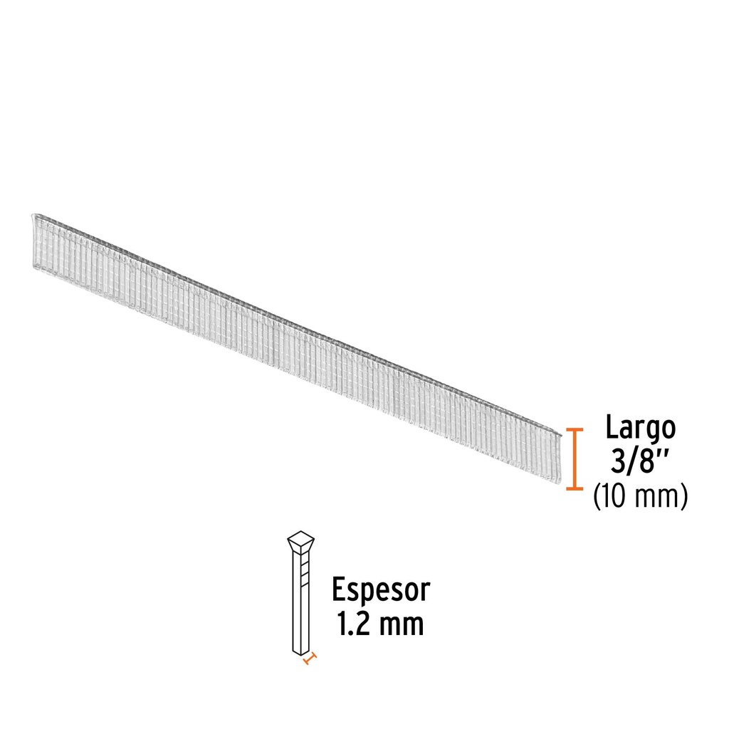 Caja con 5000 clavos calibre 18, 10 mm para CLNE-18, Truper
